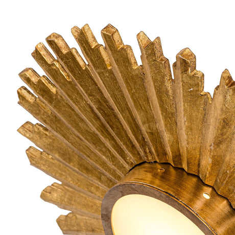 Golden Sunburst Flush Mount LED Lighting-Parc Decor
