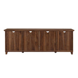 Goodwin 70" TV Stand with Glass and Wood 4 Panel Doors
