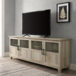 Goodwin 70" TV Stand with Glass and Wood 4 Panel Doors-Entertainment-Parc Decor