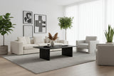 Grackle Solid Wood Coffee Table- Black