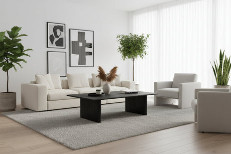 Grackle Solid Wood Coffee Table Black-coffee table-Parc Decor