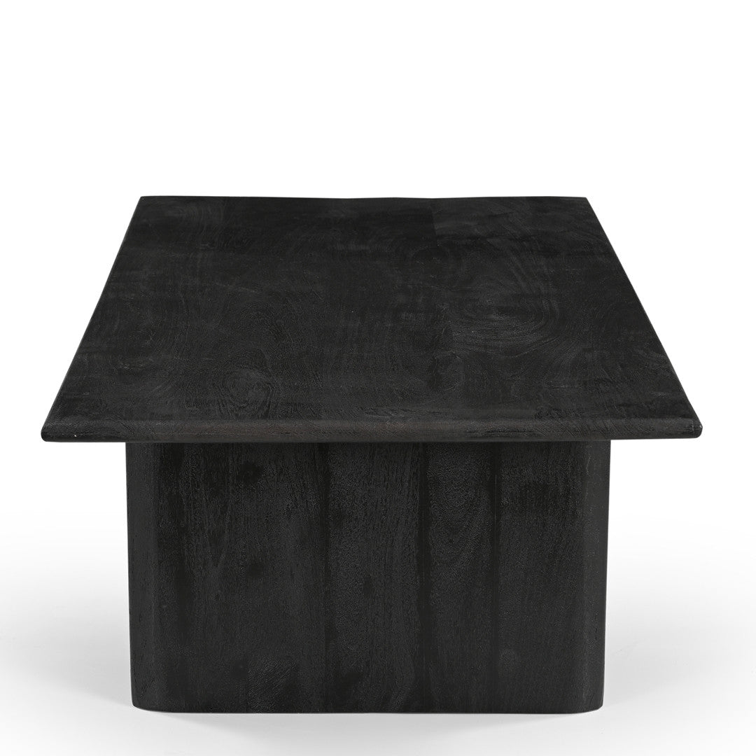 Grackle Solid Wood Coffee Table Black-coffee table-Parc Decor