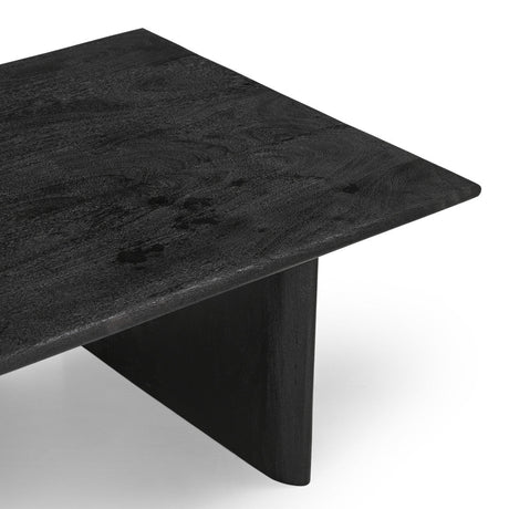 Grackle Solid Wood Coffee Table Black-coffee table-Parc Decor