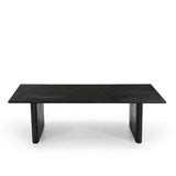 Grackle Solid Wood Coffee Table Black-coffee table-Parc Decor