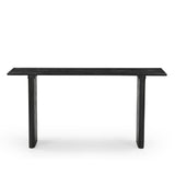 Grackle Solid Wood Console Table - Black
