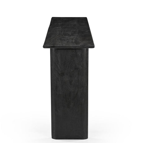 Grackle Solid Wood Console Table - Black