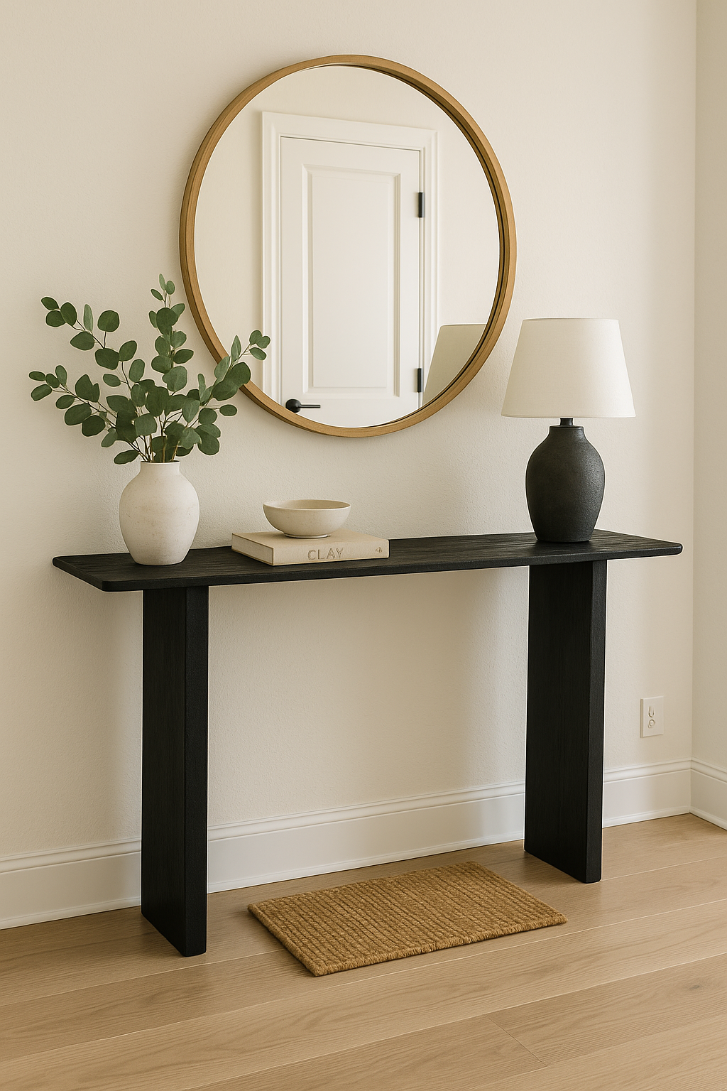 Grackle Solid Wood Console Table - Black-CONSOLE TABLE-Parc Decor