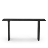 Grackle Solid Wood Console Table - Black-CONSOLE TABLE-Parc Decor