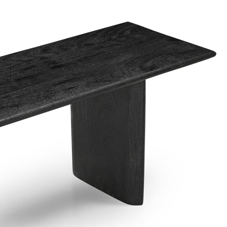 Grackle Solid Wood Dining Bench Black-Dining Table-Parc Decor