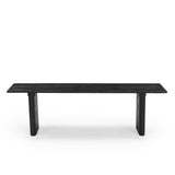 Grackle Solid Wood Dining Bench Black-Dining Table-Parc Decor