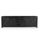 Grackle Solid Wood Media Console - Black