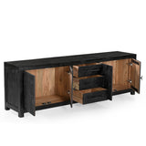 Grackle Solid Wood Media Console - Black