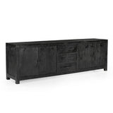 Grackle Solid Wood Media Console - Black