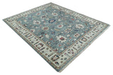 Gray and Beige Hand Knotted Traditional Oushak custom Made Wool Area Rug