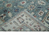 Gray and Beige Hand Knotted Traditional Oushak custom Made Wool Area Rug