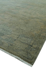 Gray And Beige Traditional Oushak Design 5.8x8.6 Hand Knotted Wool Area Rug
