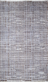Gray And Brown Modern Style Hand Knotted Wool 2x3 Area Rug