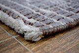 Gray And Brown Modern Style Hand Knotted Wool 2x3 Area Rug