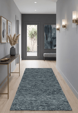 Gray and Charcoal Modern Solid Hand Tufted Natural Wool Area Rug