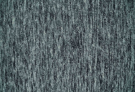 Gray and Charcoal Modern Solid Hand Tufted Natural Wool Area Rug