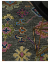 Gray and Pink 5x8, 6x9, 8x10, 9x12, 10x14 and 12x15 Wool Traditional Persian Silver Hand knotted Oushak Area Rug