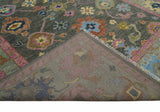 Gray and Pink 5x8, 6x9, 8x10, 9x12, 10x14 and 12x15 Wool Traditional Persian Silver Hand knotted Oushak Area Rug
