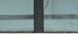 Gray and Silver 5x8 Stripes Design Hand Knotted wool and Art Silk Area Rug
