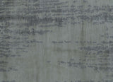 Gray And Silver Modern Abstract Design Hand Knotted Bamboo Silk Area Rug