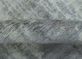 Gray And Silver Modern Abstract Design Hand Knotted Bamboo Silk Area Rug