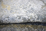 Gray and Silver Modern Abstract Hand Knotted 8x10 Wool Area Rug