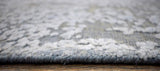 Gray and Silver Modern Abstract Hand Knotted 8x10 Wool Area Rug