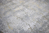Gray and Silver Modern Abstract Hand Knotted 8x10 Wool Area Rug