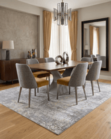 Gray and Silver Modern Abstract Hand Knotted 8x10 Wool Area Rug