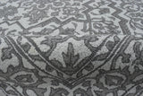 Gray and Silver Traditional Design Hand Tufted 5x8 Wool Area Rug