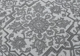 Gray and Silver Traditional Design Hand Tufted 5x8 Wool Area Rug