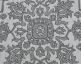 Gray and Silver Traditional Design Hand Tufted 5x8 Wool Area Rug