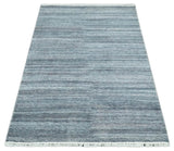 Gray, Charcoal and Silver Modern Abstract Dari 5x8 Pet yarn Area Rug