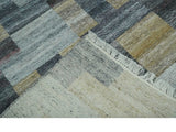 Gray, Charcoal, Ivory and Beige Modern Geometrical 5x8 Pet yarn Area Rug