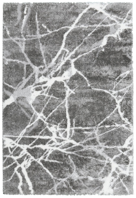 Gray Modern Abstract Design 5x7 Rug