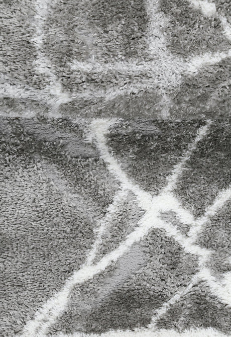Gray Modern Abstract Design 5x7 Rug