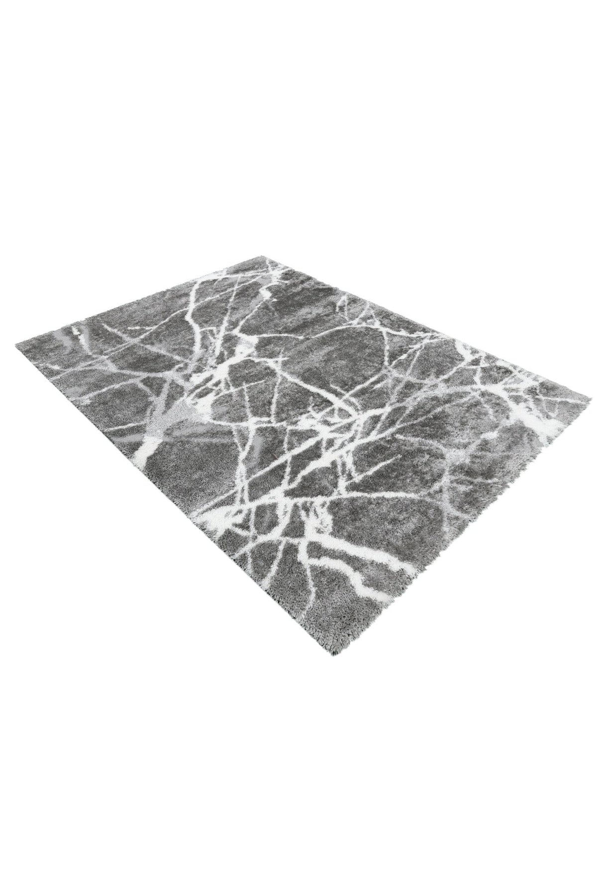 Gray Modern Abstract Design 5x7 Rug