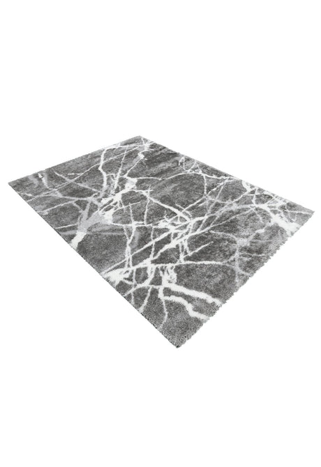 Gray Modern Abstract Design 5x7 Rug