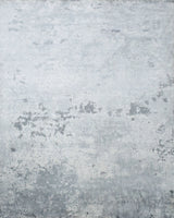 Gray Modern Abstract Design Hand Loom 8x10 Viscose Rug