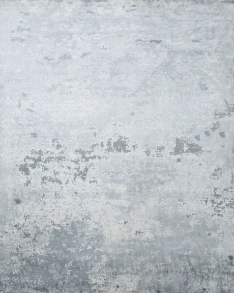 Gray Modern Abstract Design Hand Loom 8x10 Viscose Rug