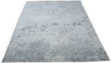 Gray Modern Abstract Design Hand Loom 8x10 Viscose Rug