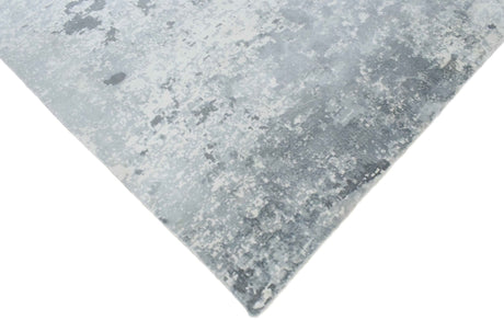 Gray Modern Abstract Design Hand Loom 8x10 Viscose Rug