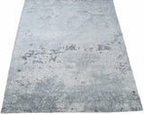 Gray Modern Abstract Design Hand Loom 8x10 Viscose Rug