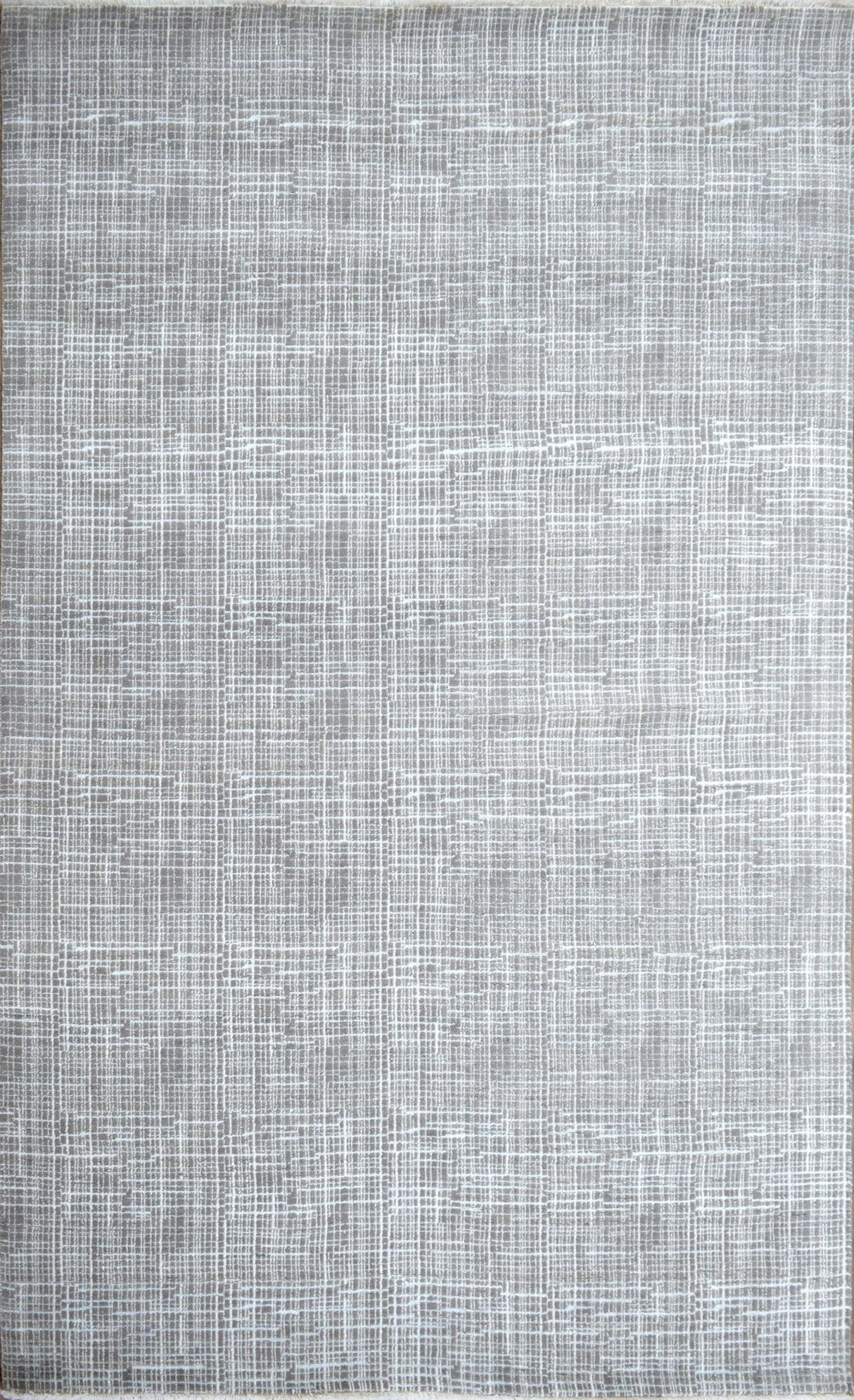 Gray Modern Abstract Design Wool And Viscose 5x8 Area Rug