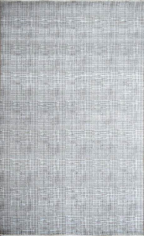 Gray Modern Abstract Design Wool And Viscose 5x8 Area Rug