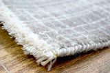 Gray Modern Abstract Design Wool And Viscose 5x8 Area Rug